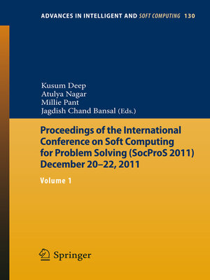 cover image of Proceedings of the International Conference on Soft Computing for Problem Solving (SocProS 2011) December 20-22, 2011